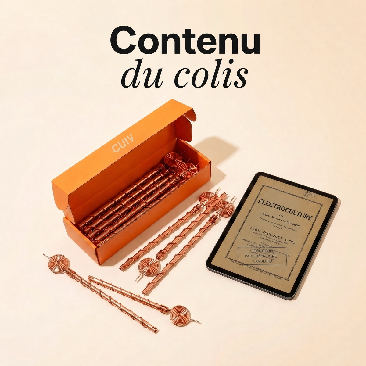 Antenne d'Électroculture en Cuivre CUIV